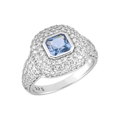 Anel Dedinho Aquamarine