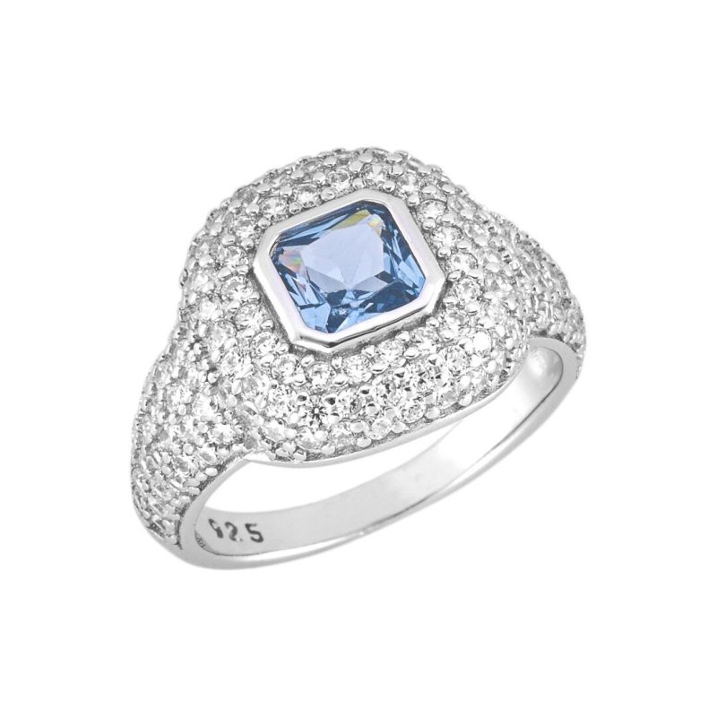 Anel Dedinho Aquamarine