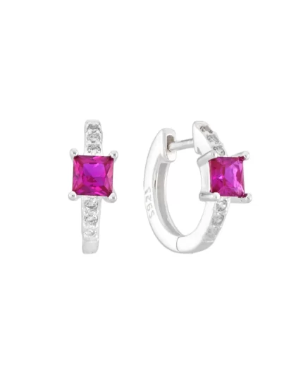 Argolinha quadrada Pink
