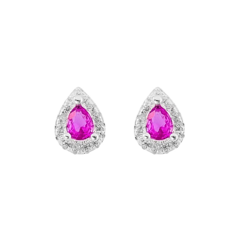 Brinco pontinho de luz Gota Pink