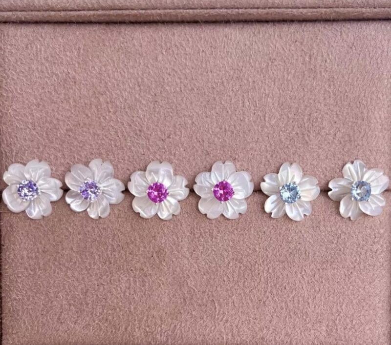 Brinco madrepérola Flor Pink - Imagem 4