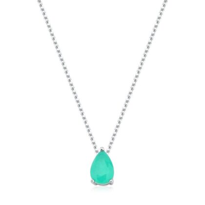 Colar gota verde fusion