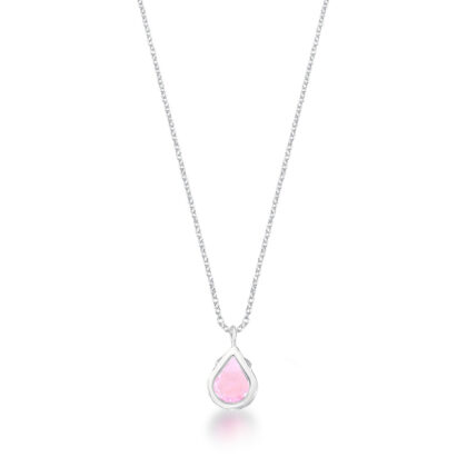 Colar Ponto de Luz Gota Rosa Bebê