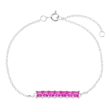 Pulseira com pedras pink