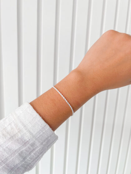 Pulseira fio Singapura diamantado