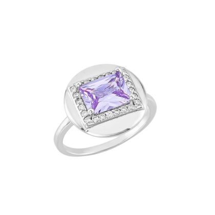 Anel Retangular Lavanda