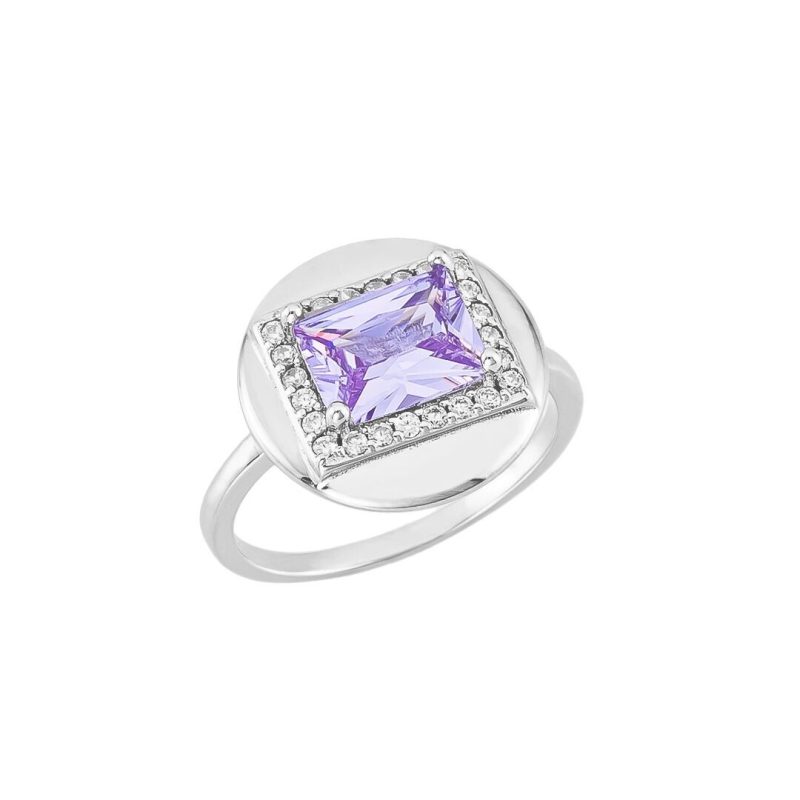 Anel Retangular Lavanda