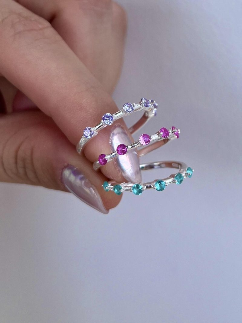 Anel Pontinhos Pink - Imagem 2