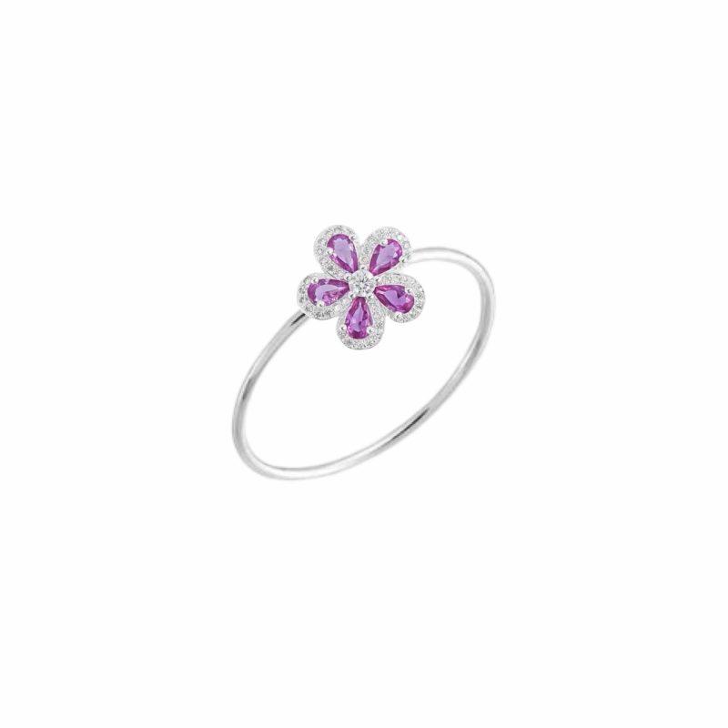 Anel Mini flor pink