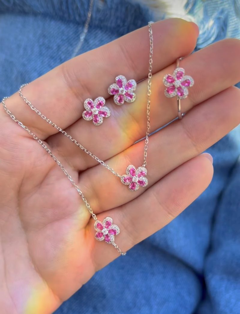 Anel Mini flor pink - Imagem 3