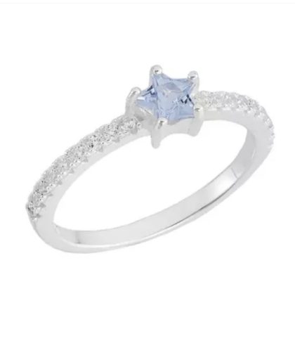 Anel Estrela Aquamarine