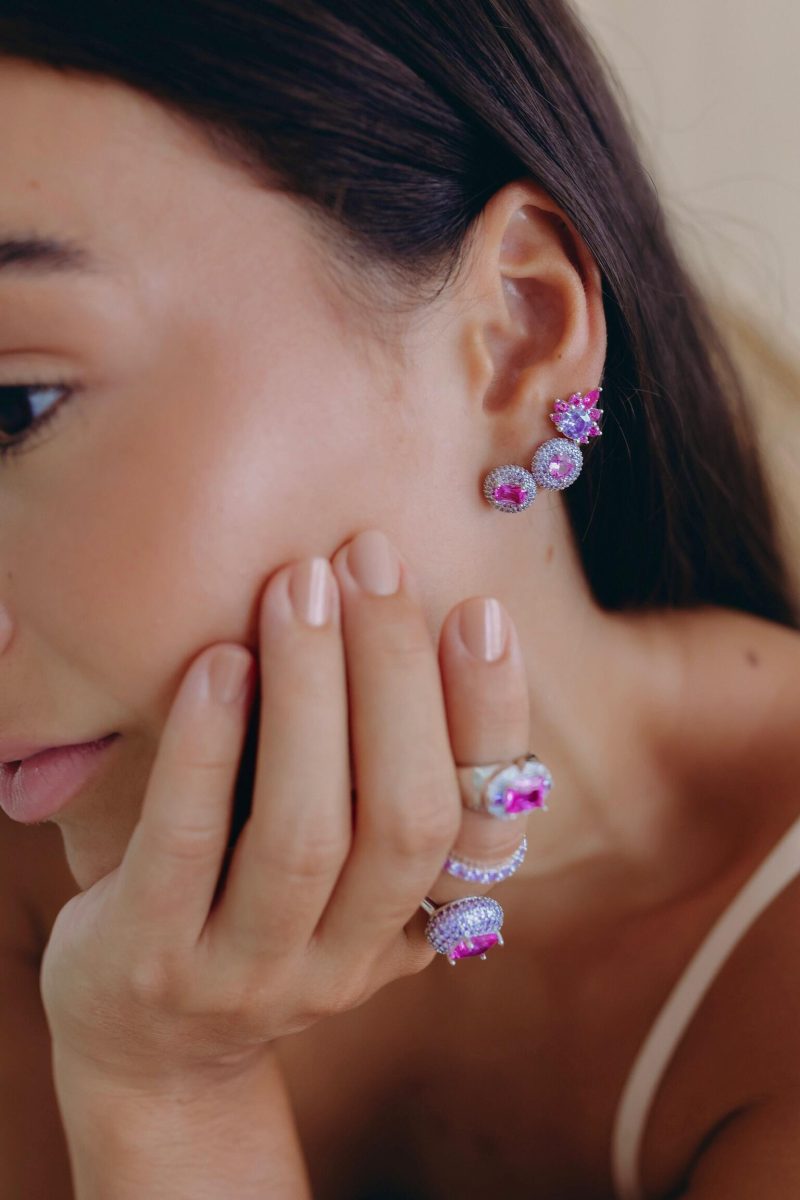 Brinco Intence Lilás com Pink - Imagem 2