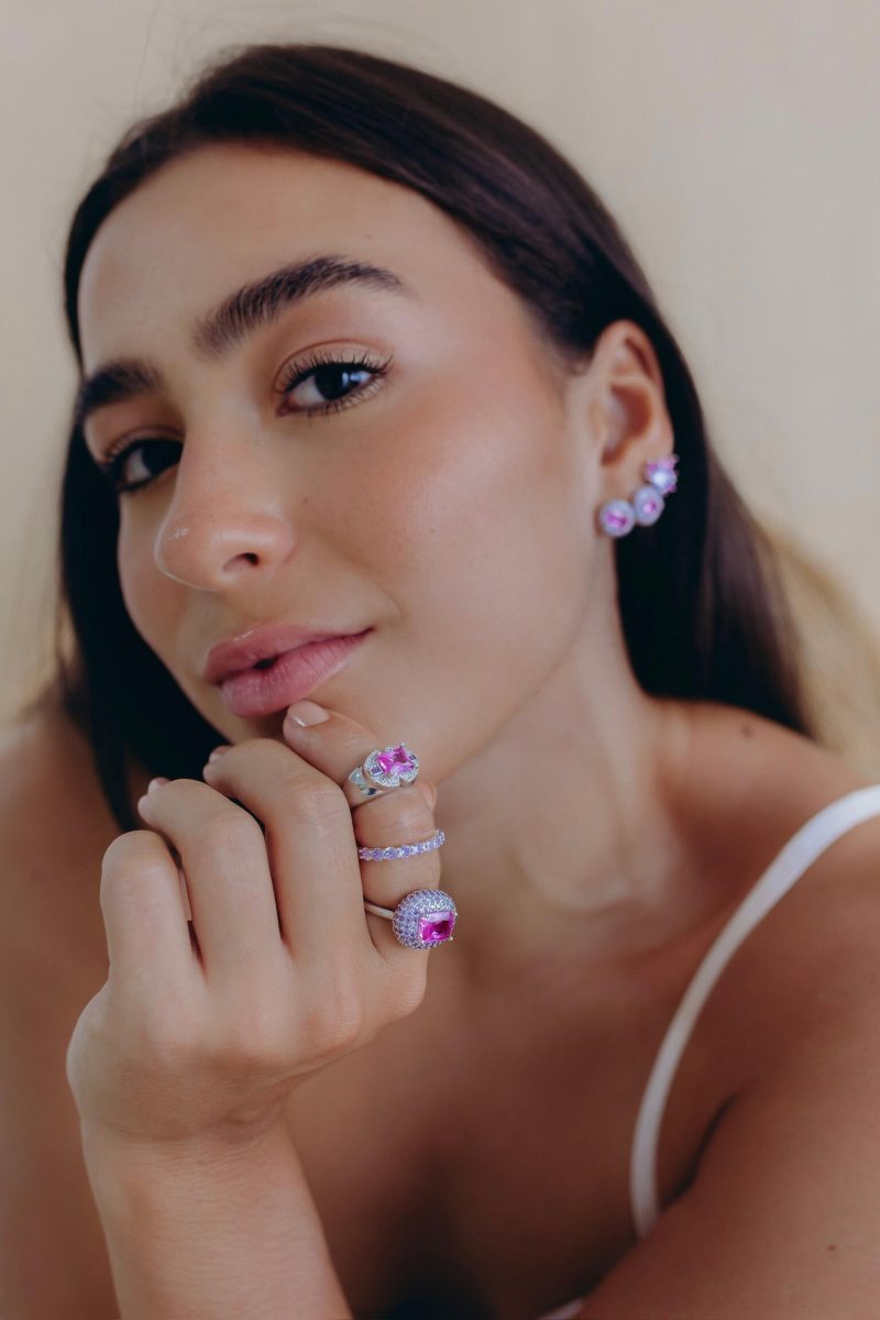 Brinco Intence Lilás com Pink - Imagem 3