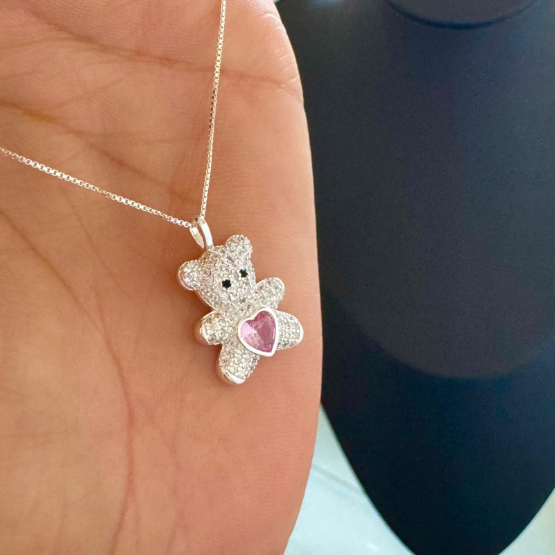 Pingente Ursinho Rosa - Imagem 3