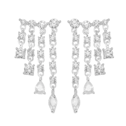 Brinco Cascata Cristal