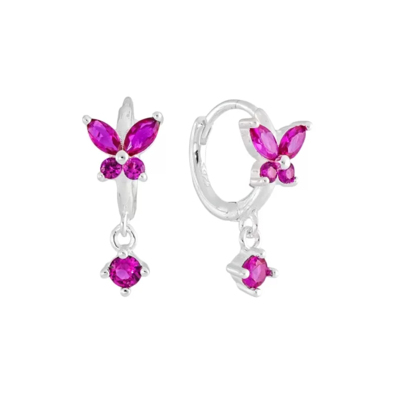 Argolinha Borboleta Pink