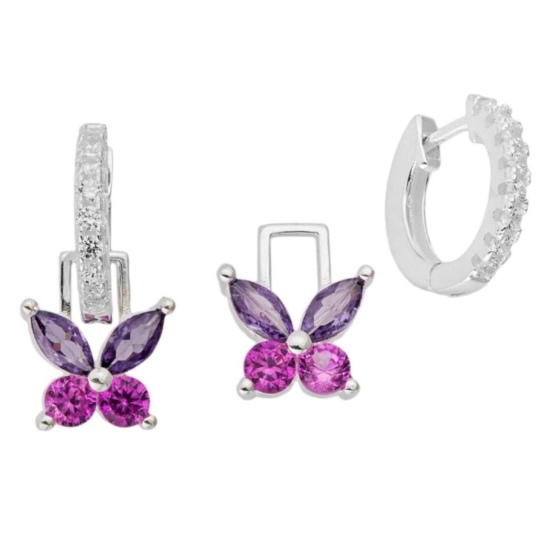 Argolinha Borboleta Pink com Lavanda - Imagem 2