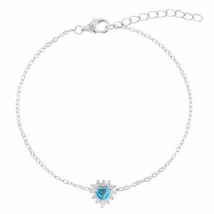 Pulseira Coração Azul