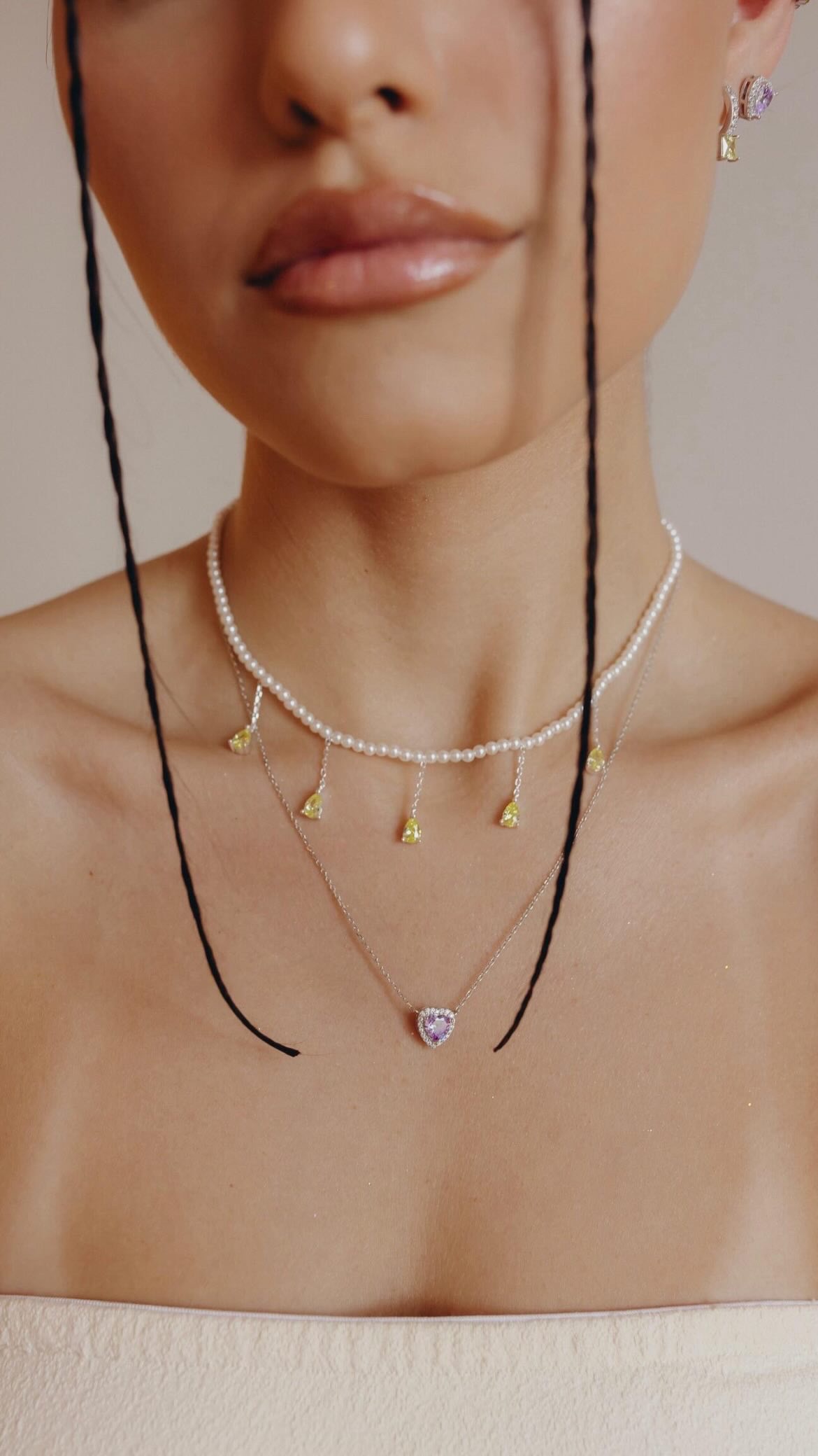 Colar Coração Lavanda - Imagem 2