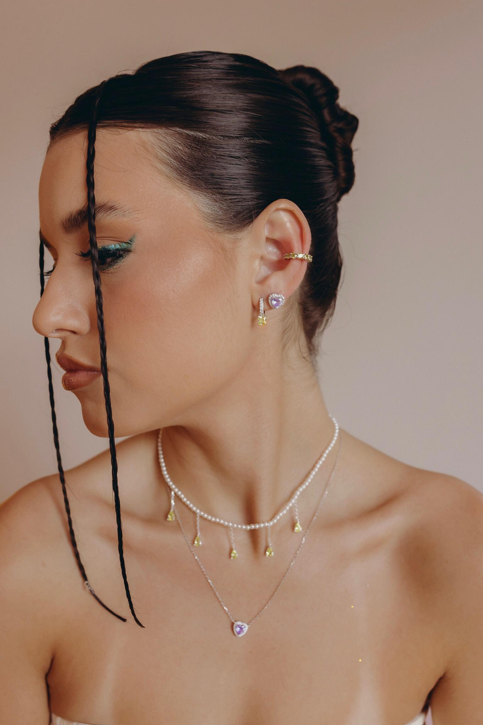 Colar Coração Lavanda - Imagem 3