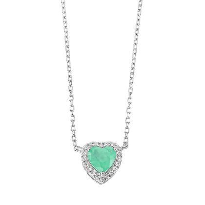 Colar Coração Turmalina