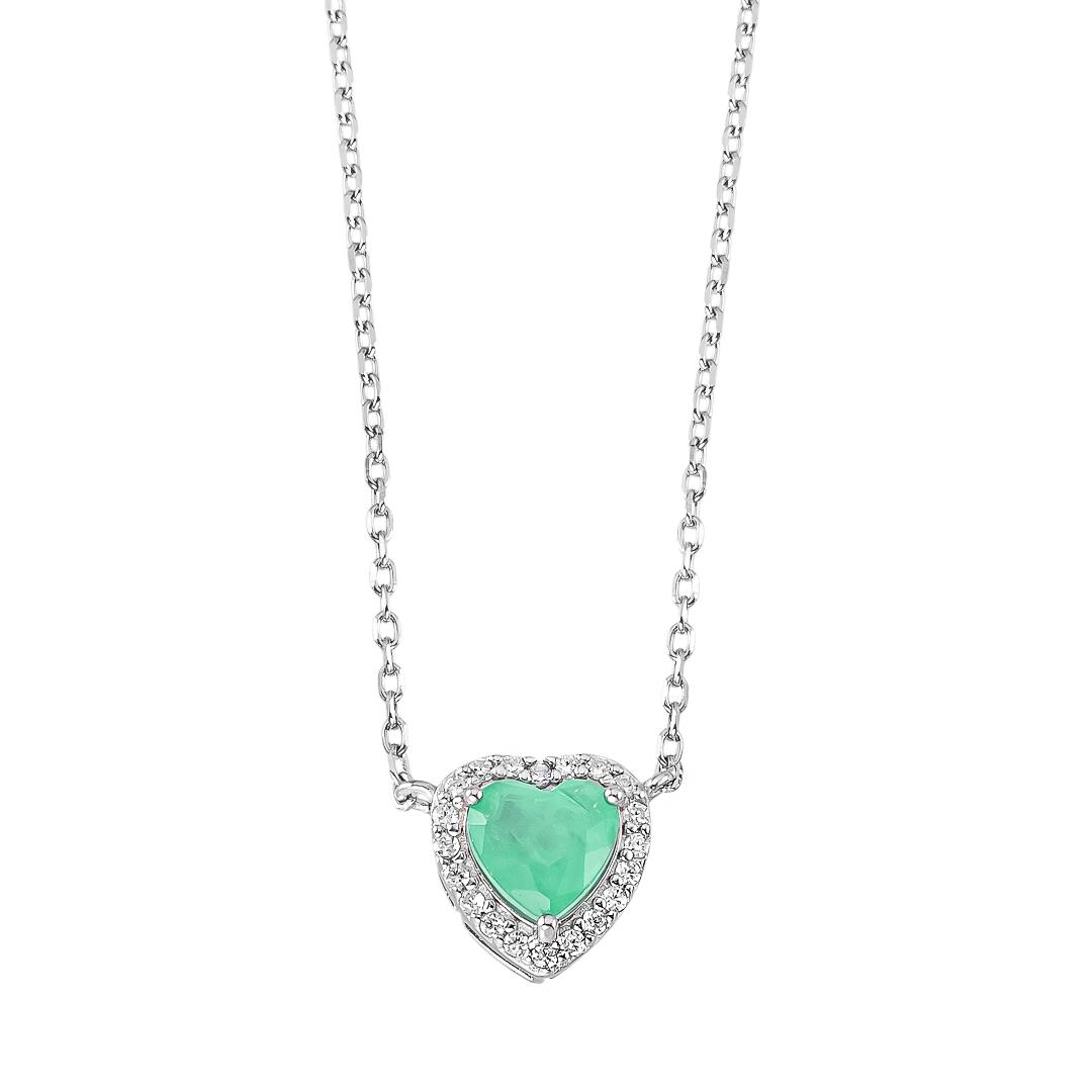 Colar Coração Turmalina